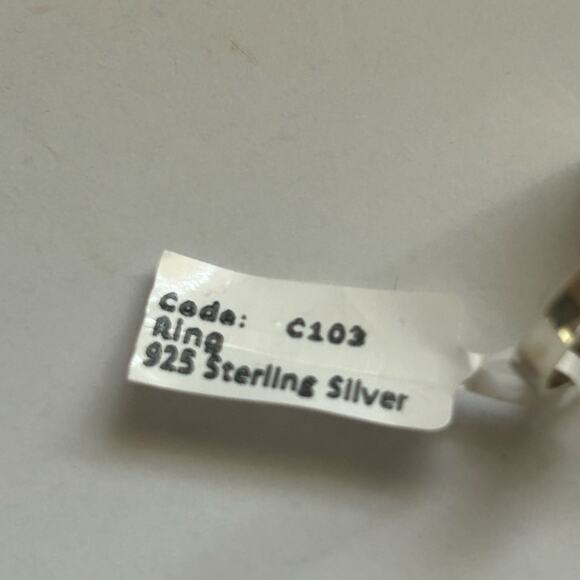 Yellow Honey Dahlia Turquoise 925 Sterling Silver Square Ring Size 9 New - Picture 8 of 8